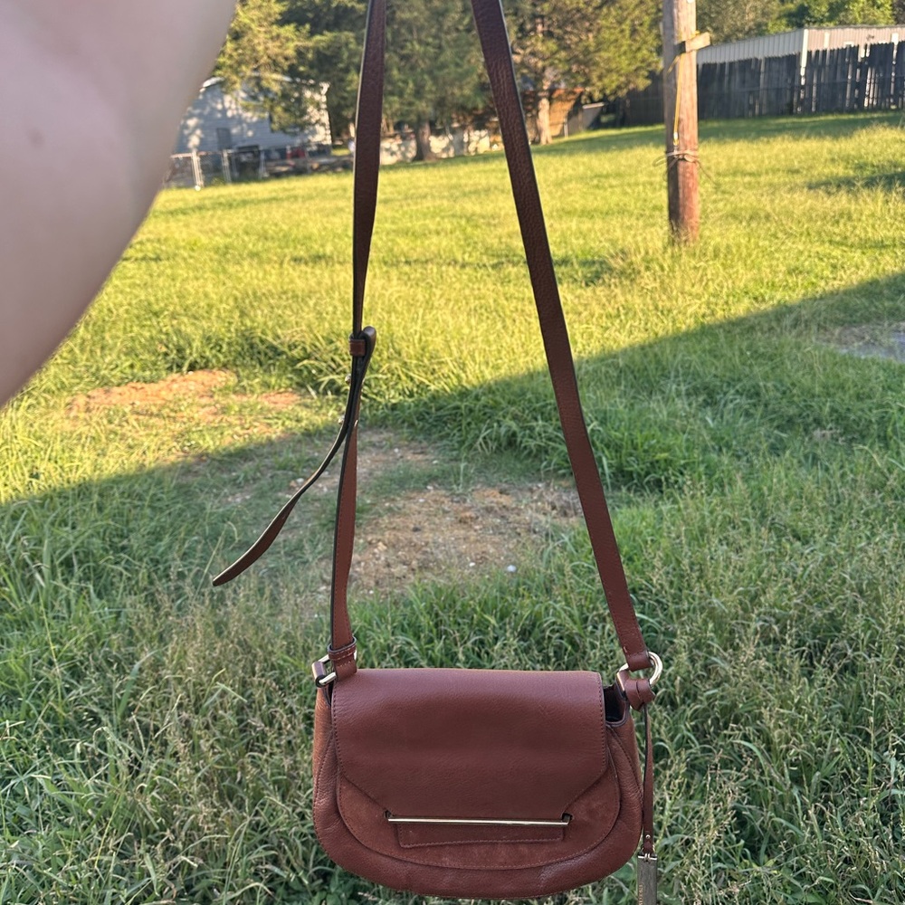 Brown Leather Crossbody Bag• Vince camuto - Picture 2 of 11